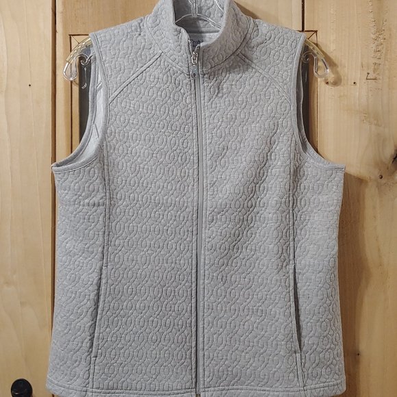 Croft  & Barrow petite womens fleece zip vest gray  size xs petite  NWT - Picture 4 of 14